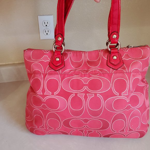 Euc Rare Vintage Coach Poppy Op Art Tote Bag Purse - Picture 5 of 11